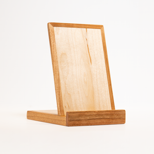 Maple Phone Stand with Cherry Accents