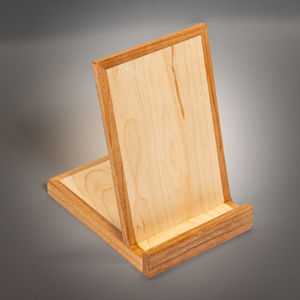 Maple Phone Stand with Cherry Accents