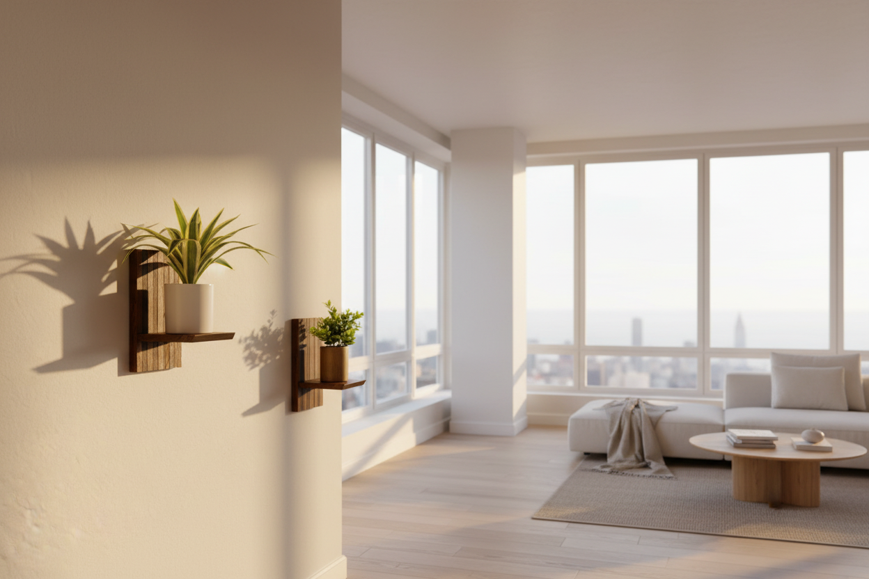 Mockup Showing Shelves In Luxury Apartment