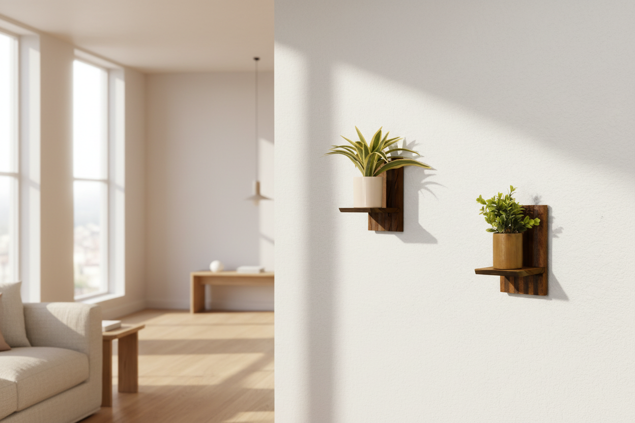 Mockup Showing Shelves In Luxury Home
