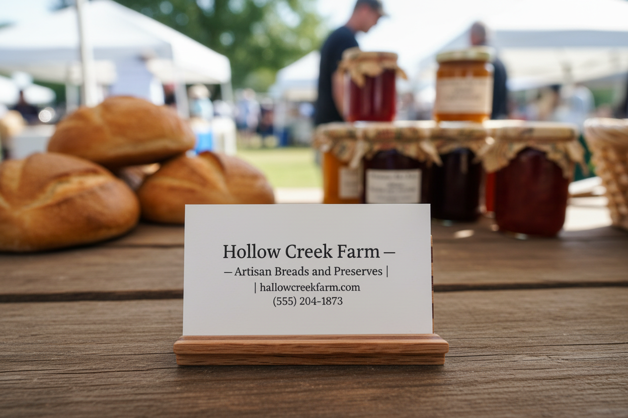 Farmers Market Business Card Holder